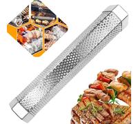 Affumicatore BBQ, Scatola Affumicatrice per Barbecue, Affumicatore in Acciaio Inox Smoker Box Accessori, Adatto per Barbecue a Gas e Barbecue a Carbonella