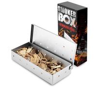 AFFUMICATORE BOX SMOKER IN ACCIAIO INOX PER BARBECUE A GAS - ACCESSORIO BBQ PER