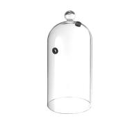 HENDI Campana duomo cupola copertura per l'affumicatura di bevande cocktails con sfiato in gomma, affumicare con pistola affumicatrice infusore di fumo, ø150x(H)280mm, in vetro borosilicato