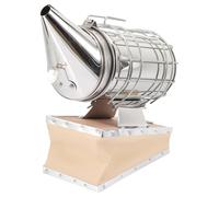 Affumicatore Manuale per Apicoltura in Acciaio Inox, Mini Beccuccio | Ispezione di Colonie e Raccolta del Nettare, Colore Argento, Componenti in PU e Metallo