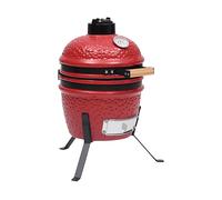 Barbecue Affumicatore 2 In 1 Kamado In Ceramica 56 Cm Rosso