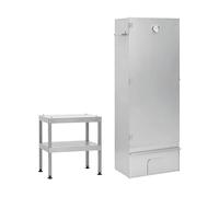 Affumicatore VIDAXL 3187617, Legna, Griglia da 100x50 cm, Argento