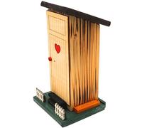 Affumicatore XL, affumicatoio per affumicatura, statuetta per fumo, affumicatore, affumicatoio come casetta per la toilette, casa decorativa Stilles Örtchen, coni di incenso in legno di marrone