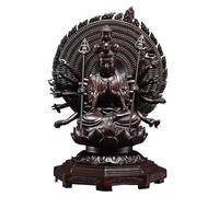 AFGFGHES Decorazione per La Casa Ornamenti di sculture in Legno Buddha in Legno massello Soggiorno for la casa Offre Artigianato Decorativo in Mogano Decorazione per L'Ufficio Domestico(23.62in)