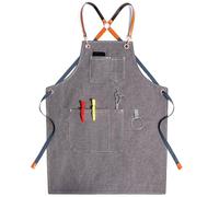 AFGFGHES Grembiule da cucina Grembiule Tela Cucina Parrucchiere Latte Tea Shop Arte Uomo E Donna Abbigliamento da Lavoro Pittura Stampa E Ricamo Grembiule Con Tasche, C, Taglia unica