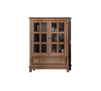 AFGFGHES Mobile Da Cucina Credenza da pranzo in legno massello di campagna, mobiletto for vino, soggiorno, ristorante, vetro, frassino, retrò, semplice Mobile Buffet