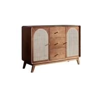 AFGFGHES Mobile Da Cucina Credenza retrò in legno di rattan, adatta for armadietti portaoggetti in soggiorno, ingresso e cucina Mobile Buffet