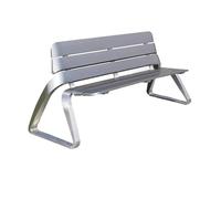 AFGFGHES Panchina Da Parco Panca Da Esterno Con Sedile In Acciaio Inox For Comunità Esterna, Panca Da Giardino Con Doppio Schienale E Sedia Quadrata Panchine Da Giardino