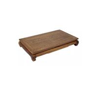 AFGFGHES Supporto per Bonsai Base Artigianale in Legno massello Base Ornamentale Base Rettangolare in Pietra Vaso da Fiori Acquario Statua di Buddha Base teiera Base in Legno(M)