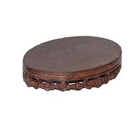 AFGFGHES Supporto per Bonsai Base for Intaglio del Legno Base for Vaso Staffa for teiera in Pietra Bonsai Vaso for Fiori Bruciatore di incenso Statua di Buddha Base Rotonda Base in Legno(C)