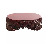 AFGFGHES Supporto per Bonsai Base for Piante in Vaso in Legno massello retrò, Staffa Ovale for Ornamento Artigianale, espositore for bruciatore di incenso con Statua di Buddha Base in Legno(S)