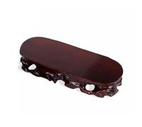 AFGFGHES Supporto per Bonsai Base for Vaso in Legno massello Bruciatore di incenso Ovale Base Buddha Artigianato Ornamenti Posizionamento Staffa for Vaso di Fiori Base in Legno(L)