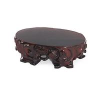 AFGFGHES Supporto per Bonsai Base for Vaso in Legno retrò Base for Ornamento in Legno massello Rotondo Base for Vaso in Pietra for Bonsai Espositore for casa e Ufficio Base in Legno(C)