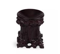 AFGFGHES Supporto per Bonsai Base in Legno massello con Sfera di Cristallo Base concava in Vaso Artigianato Staffa a Sfera in Vetro Base Rotonda for Vaso da Fiori Piedi Alti Base in Legno(M)