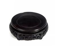 AFGFGHES Supporto per Bonsai Staffa for Vaso da Fiori con Base in Legno massello con Base Rotonda in Giada Antica, Adatta for uffici, Hotel e Case, ECC. Base in Legno(S)