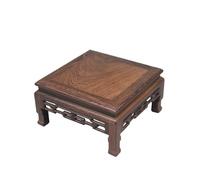 AFGFGHES Supporto per Bonsai Teiera a Base Quadrata, Base for Ornamento Bonsai in Giada, Base Artigianale in Legno massello, Adatta for Soggiorno, caffetteria, Ufficio, ECC. Base in Legno(S)