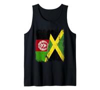 Afghanistan Giamaica Half Flag Afghan Jamaican Heritage Canotta