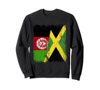 Afghanistan Giamaica Half Flag Afghan Jamaican Heritage Felpa