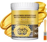 AFGQIANG Vernice dorata a base d'acqua resistente alle intemperie, vernice a foglia d'oro lucida per metallizzata, vernice oro metallizzata, vernice oro resistente alle intemperie, vernice acrilica