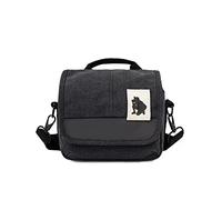 AFGRAPHIC Custodia per fotocamera in tela nera anti-ladro borsa a tracolla con passante per cintura per fotocamera digitale Kodak PIXPRO AZ405, Nero , Custodia per fotocamera