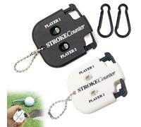 afhgdjr 2 pezzi, contatore di punteggio da golf, contatore del punteggio, indicatore di golf, contatore da golf a disco, contatore manuale e giocatore abbiamo anche 2 moschettoni (bianco e nero)
