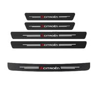 AFHGZZB 5Pezzi Battitacco Auto Protezione, per Citroen C3 C3 Aircross C3 Picasso C4 C4 Cactus Fibra di Carbonio Battitacco Resistente all'usuraAntiscivolo AntiGraffio