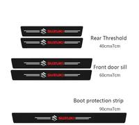 AFHGZZB 5Pezzi Battitacco Auto Protezione, per Suzuki Jimny 2018-2023 2024 Fibra di Carbonio Battitacco Resistente all'usuraAntiscivolo AntiGraffio