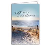 afie 64 - 1031-a carte sincères condoglianze - Bon coraggio Mare Spiaggia Sabbia lutto