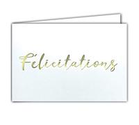 Afie 68-1213 - Biglietto d'auguri in oro dorato su sfondo bianco; fornito con busta; formato biglietto chiuso 17 x 11,5 cm;