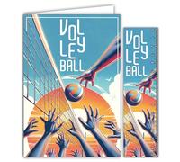 AFIE 69-1003 - Biglietto volleyball con busta, 12 x 17,5 cm, per sport pallavolo campione o sostenitori di una squadra, collezione Passione Sport dei Giochi Olimpici