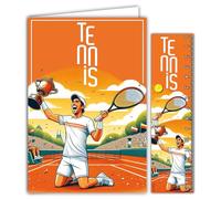 AFIE 69-1006 Biglietto TENNIS su terra battuta con busta, 12 x 17,5 cm, per sport giocatore giocatore campione o sostenitore, collezione Passione Sport dei Giochi Olimpici - Made in France