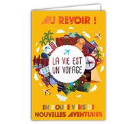 Afie 69-4086 - Carta da rivedere Part in strada verso nuove avventure La vita è un viaggio, colore: Turchese