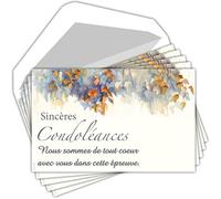 Afie C5268 - Confezione da 5 biglietti per auguri di compleanno, formato 135 x 85 mm, con 5 buste bianche, motivo: rami di albero, foglie autunnali