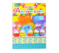 afie mx-3009 grande carte Maxi A4 Buon Compleanno - Rosa Mughetto Chrysanthème Fiore