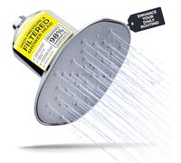 Afina A-01 - Soffione doccia con filtro ad alta pressione, riduce prurito secco, forfora, eczema e migliora notevolmente la condizione di pelle, capelli e unghie (cromato)