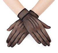 Afinder Guanti elastici da donna in rete, ideali per la guida, per matrimoni, cosplay, 5 paia