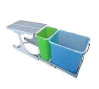 afinternishop Pattumiera sottolavello 2 cesti scorrevole estraibile 24 litri