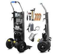 Afitdon Carrello elettrico da 1250 W, scaletta elettrica con capacità di carico di 900 lbs, scale e discese, salire le scale pesanti con corda di sicurezza e pompa ad aria per il trasporto di mobili