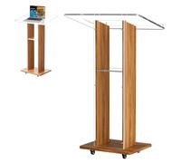 Afitdon Podio in legno acrilico, trasparente, con scaffale, pulpito della chiesa con ispessito, ampia piattaforma di lettura per chiesa, lezione, aula (60 x 48 x 116 cm)