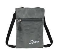 AfitLulu Borsa a Tracolla Piccola per Donna e Uomo con 2 Scomparti con Cerniera e Tracolla Regolabile, Borsello Tracollas in Nylon, Borsa a Spalla Adatta per l'uso Quotidiano e il Campeggio (Grigio)