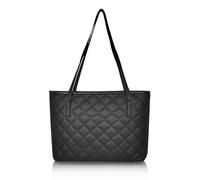AfitLulu Borsa Tracolla Donna in Pelle PU Tote Bag con Chiusura Lampo, Impermeabile Borsetta Tracolla Piccola Multifunzionale Borsa Shopper per lo Shopping, i Viaggi, il Lavoro (Nero)