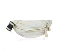 AfitLulu Marsupio da donna alla moda, 2 tasche con cerniera, casual ricamo, borsa da donna con cinghie in vita regolabili per jogging, sport, escursionismo, corsa, bianco, Alla moda