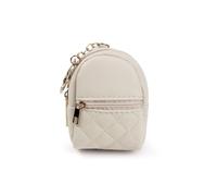 AfitLulu Piccolo portamonete, mini zaino carino borsa cosmetica da donna con portachiavi e 2 strati con cerniera, borsa per il cambio per viaggi e appuntamenti, Beige, Carino