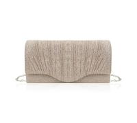 AfitLulu Pochette Donna Elegante con Paillettes, Pochette Clutch con Chiusura Magnetica, Borsa Tracolla Donna con Catene in Metallo Rimovibili, Borsetta Tracolla Piccola per Matrimoni, Balli (Oro)