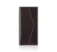 AfitLulu Portafogli da uomo retrò slim da uomo, portafoglio bifold in pelle PU con 11 scomparti per carte di credito, 3 sezioni per banconote, 1 finestra ID e 1 tasca portamonete con cerniera, Caff