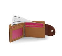 AfitLulu Portmonee - Portafoglio da uomo slim con finestra ID e clip money, piccolo portafoglio da uomo in pelle PU, ultra sottile, da uomo, con scomparto multicarte, marrone, 11.5*8.2*1.5 cm, Moderno