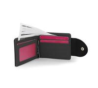 AfitLulu Portmonee - Portafoglio da uomo slim con finestra ID e clip money, piccolo portafoglio da uomo in pelle PU, ultra sottile, da uomo, con scomparto multicarte, Nero , 11.5*8.2*1.5 cm, Moderno