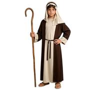 AFJIODUV Costume da pastore biblico Joseph, abito da pastore | Costume da Giuseppe biblico con vestaglia e copricapo per Halloween, spettacoli scolastici e feste a tema