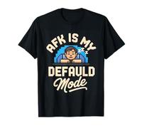 AFK Default Mode Calm Gamer Pixel Design Maglietta