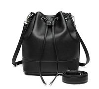 AFKOMST borsa a secchiello Borse a tracolla Donna Sera Pochette Shopping Viaggio Sacchetto Borsello Borsa a mano Borsa per donna (Black)